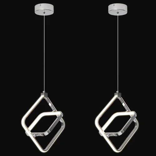Vista 22 de Lámpara LED moderna con anillo dorado, lámpara colgante de 4000 K, regulable en altura ajustable, iluminación colgante para comedor, cocina, isla