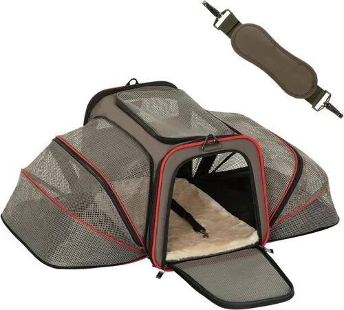 Vista 13 de Petsfit Transportador Expandible para Conejos Transportadores de Conejitos, Transportador de Mascotas de 16 Pulgadas Aprobado por Aerolíneas con 2