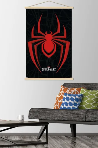 Vista 2 de Trends International Marvel's Spider-Man 2 - Póster de pared con marco magnético Miles Morales