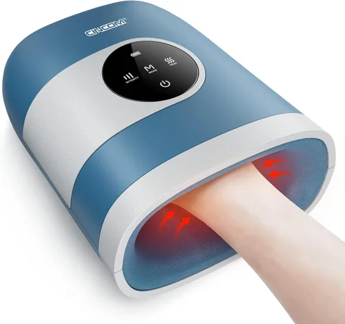 Vista 10 de CINCOM Masajeador de Manos Mejorado, Masajeador de Manos Inalámbrico con Calor y Compresión para Artritis, Túnel Carpiano y Articulaciones Rígidas