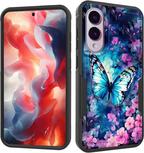 Vista 56 de Funda magnética para Galaxy A16 5G, [compatible con MagSafe] [protección contra caídas de grado militar] Funda resistente a prueba de golpes