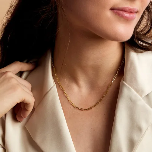Vista 8 de RS Pure by Ross-Simons Italian 14kt Yellow Gold Paper Clip Link Necklace