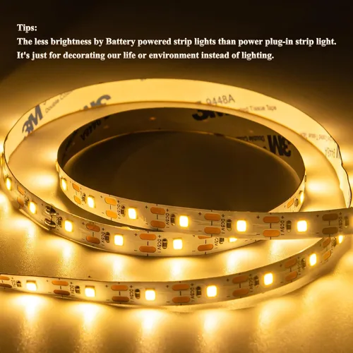 Vista 3 de Juego de 2 tiras de luces LED que funcionan con pilas, 0,5 metros/1 pieza, 60 luces LED de luciérnagas, estrellas y luna, para bricolaje, fiestas