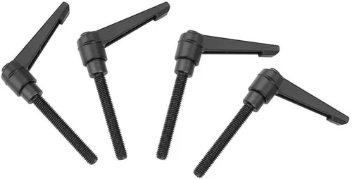 Vista 4 de 4 piezas M6 rosca macho ajustable mango de fijación Metal Perillas de máquina (0.630 in)