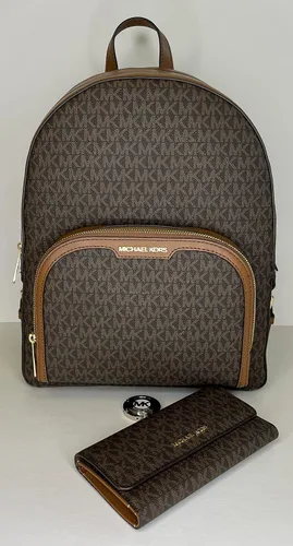Vista 2 de MICHAEL Michael Kors Jaycee - Mochila grande con bolsillo con cremallera y gancho para cartera triple grande