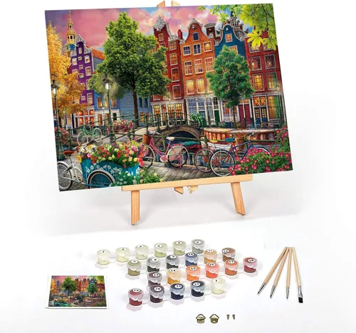Vista 10 de Ledgebay Kit de Pintura por Números DIY para Adultos, Lienzo Enmarcado para Principiantes a Avanzados, Kit de Pintura por Números, los Kits Incluyen