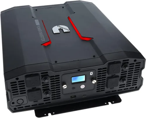Vista 4 de Cummins 3000 vatios inversor de onda sinusoidal modificada para camiones Inversor 12 voltios a 110 voltios Cuatro salidas de CA Dos puertos USB