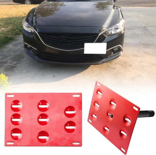 Vista 7 de x xotic tech 1 juego de soporte de montaje para placa de matrícula sin taladro, gancho de remolque delantero compatible con Mazda 3 y 6 2014-up