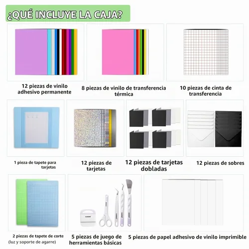 Vista 2 de HAWERSI Ultimate Accessories Bundle compatible con Joy Xtra, Makers y All Explore Air, kit de inicio de manualidades de 79 piezas con vinilo
