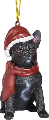 Vista 24 de Design Toscano - Figura de perro para decoración navideña.
