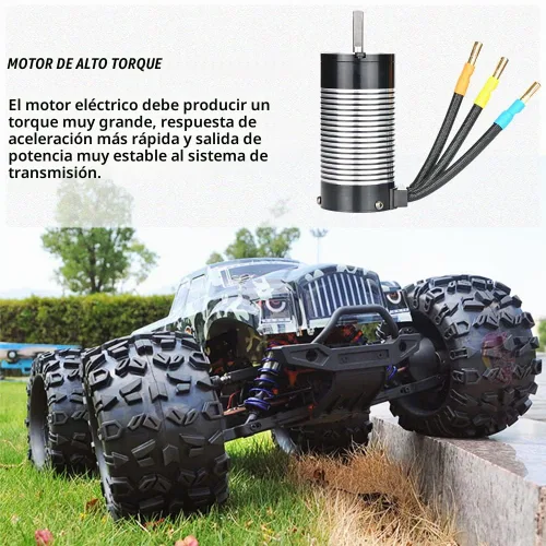 Vista 5 de 1/10 Off-Road Tarjeta corta Pies grandes con accesorios modificados Violento Interstellar 3660 Motor sin escobillas 4 Motor de par extremadamente