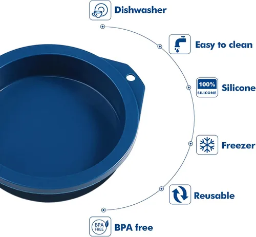 Vista 3 de Webake Moldes de Huevo de Silicona para Freidora de Aire de 4 pulgadas para Hornear, Moldes de Huevo Antiadherentes para Microondas Mini Panqueque