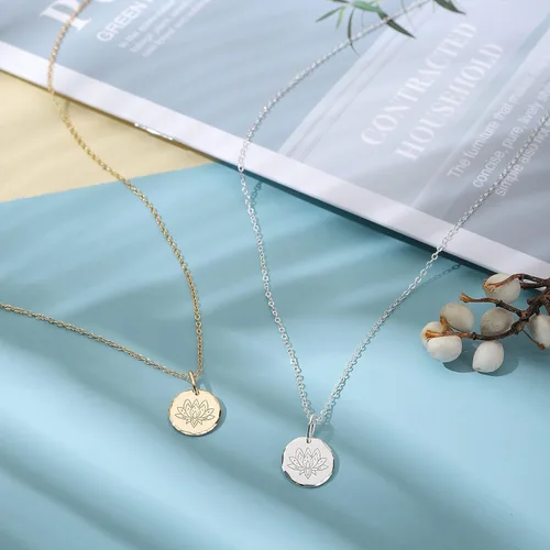 Vista 2 de HOPE LOVE SHINE New Beginnings Lotus Necklace for Women - Gifts for Her - Divorce Gifts, Addiction Recovery, AAA, Sobriety Gifts for Women, Break