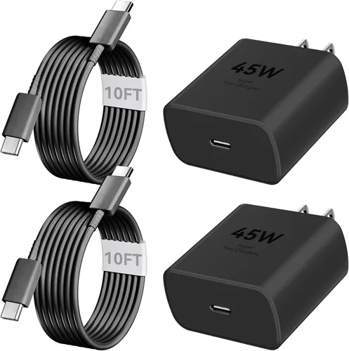 Vista 11 de Cargador para teléfono 17 16 Pro Max de carga rápida, bloque de carga USB C súper rápido de 45 W con cable de carga de 6.6 pies para 17 16 Pro