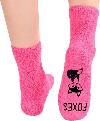 Vista 5 de HAPPYPOP Fox Gifts - Calcetines de zorro para mujeres y niñas, divertidos calcetines divertidos, calcetines mullidos, regalos para ella, Zorro Rosa