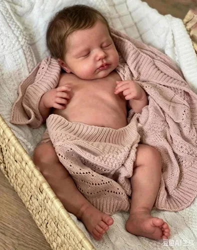 Vista 6 de Zero Pam Muñeca de bebé de silicona completa de 20 pulgadas, muñecas Reborn de silicona de cuerpo completo, muñeca de bebé realista, niña