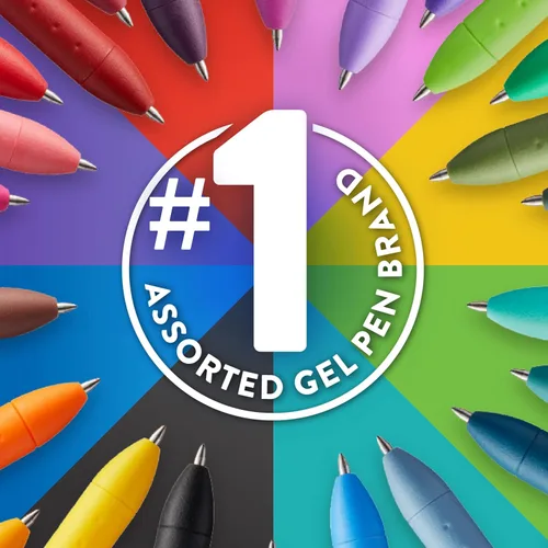 Vista 2 de Paper Mate InkJoy Bolígrafos de gel, punta media (0.7mm), colores surtidos, 20 unidades - suministros para el regreso a la escuela, esenciales