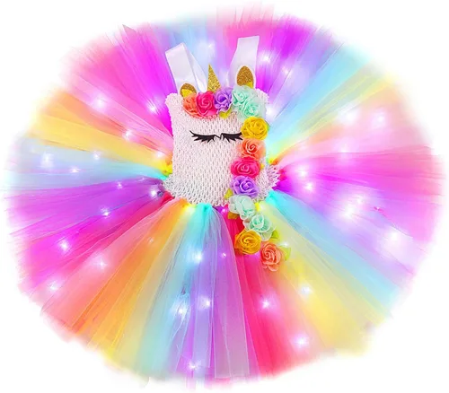 Vista 2 de PURFEEL Disfraz con luz LED para niñas