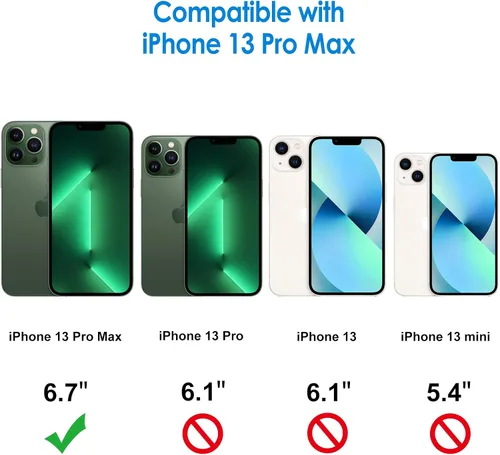 Vista 2 de JETech - Funda para iPhone 13 Pro Max de 17 cm, cubierta a prueba de golpes sin amarillamiento, con parte trasera transparente antiarañazos