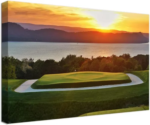 Vista 30 de chenchenArt Augusta - Arte de pared para campo de golf nacional Augusta, campo de golf de 12 hoyos, arte de pared para sala de estar, dormitorio