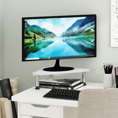 Vista 8 de Furinno Turn-N-Tube Soporte elevador para monitor, americano, tubos de acero inoxidable