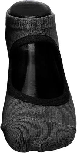 Vista 5 de TOPINCN Calcetines de yoga para mujer, diseño de búfer interno, calcetines de pilates para mujer, agarre fuerte para deportes, Negro