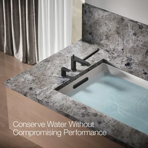 Vista 9 de Kohler K-97070-4-BL Hint® Grifo de baño con ducha de mano, negro mate