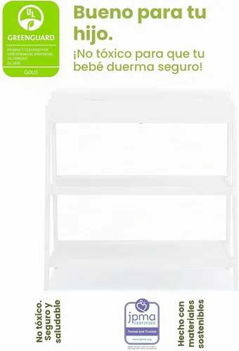 Vista 6 de Delta Children Cambiador Scout - Certificado Greenguard Gold, Bianca White