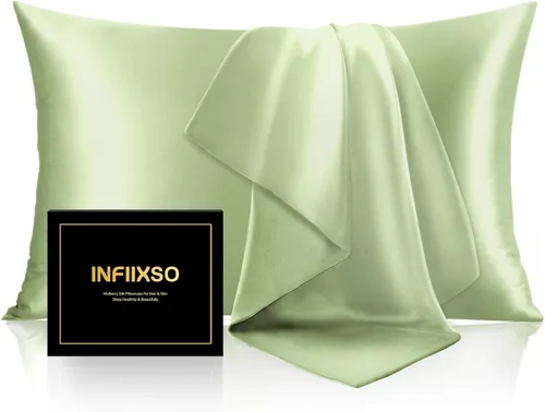 Vista 15 de INFIIXSO Funda de almohada de seda de morera, para cabello y piel, tamaño estándar, cremallera oculta, 20 x 26 pulgadas, suave y refrescante