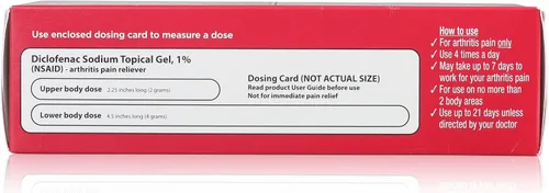 Vista 3 de Leader Tubo tópico de gel para aliviar el dolor de diclofenaco sódico, potente gel antiinflamatorio (comparado con Voltaren), 1.76 onzas