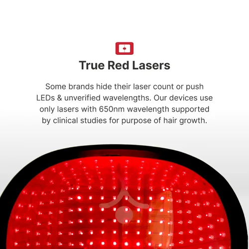 Vista 8 de Alpha Hair Growth Laser Cap (136 láseres) Dispositivo de crecimiento láser aprobado por la FDA para hombres y mujeres, tecnología láser SMT, salida