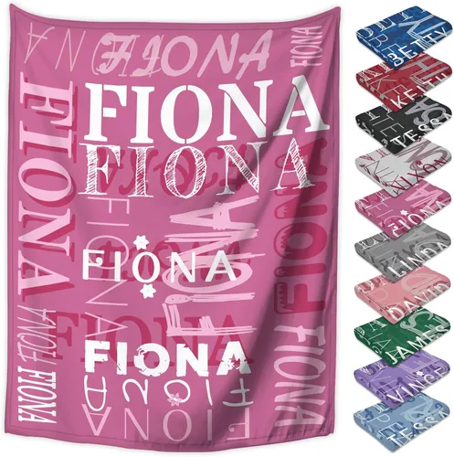 Vista 24 de Manta personalizada con texto y nombre para adultos y niños, regalo para cumpleaños, boda, día de San Valentín (30 x 40 pulgadas)