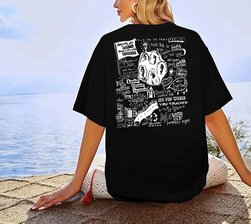Vista 6 de Camisetas de banda de rock para mujer, camiseta de Freedom Tour 2024, camisetas vintage de música rock, camisetas casuales de verano de gran