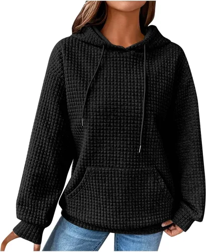 Vista 13 de SHAOBGE Sudaderas con capucha de gran tamaño para mujer, sudaderas con capucha para entrenamiento, suéteres casuales y cómodos trajes de moda