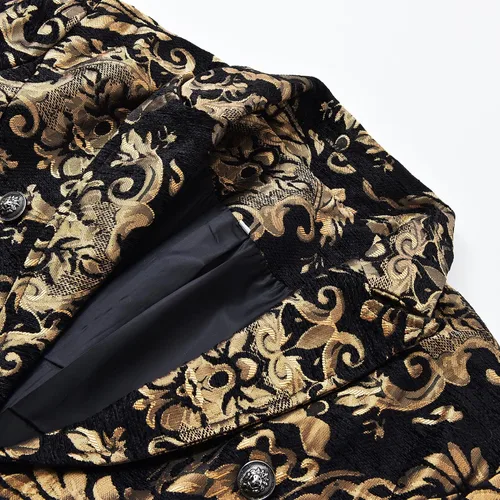 Vista 4 de Chaqueta steampunk vintage para hombre, disfraz gótico victoriano