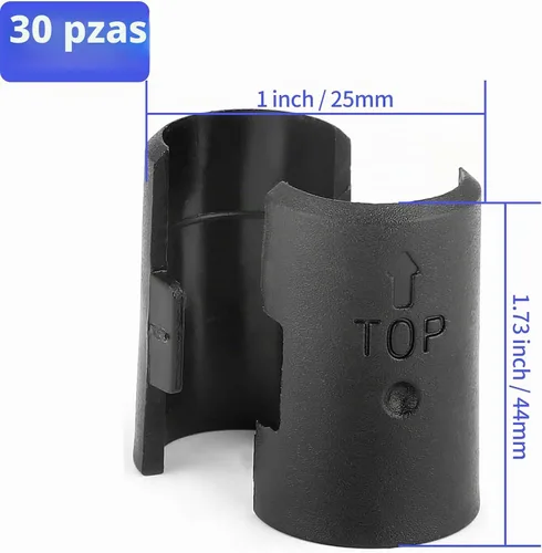 Vista 3 de Paquete de 30 clips de alambre negro para estantes de 1 pulgada