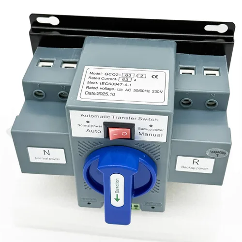 Vista 7 de AC110V 2P 63A ATS Interruptor de transferencia automática/manual de doble