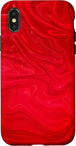Vista 5 de Funda para iPhone 12 mini Groovy Liquid Swirl Hippie Red Psycodélica