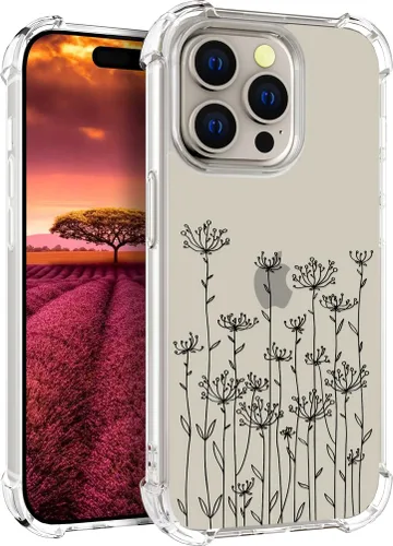 Vista 85 de Funda compatible con iPhone 15, bonita funda transparente para mujer, funda de silicona transparente para teléfono, color negro, tigre poderoso