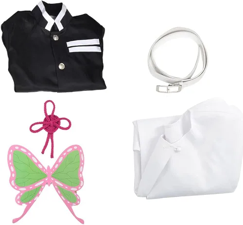 Vista 2 de miccostumes Disfraz de falda negra para mujer, disfraz de cosplay, uniforme con capa