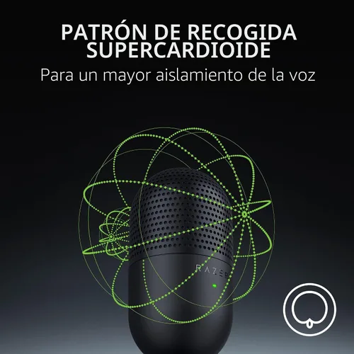 Vista 3 de Razer Seiren V3 Mini micrófono USB, micrófono condensador supercardioide