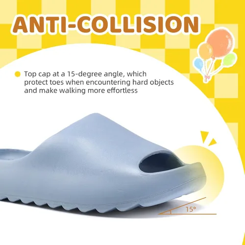 Vista 10 de Sandalias acolchadas para mujeres, hombres y niños, cómodas, antideslizantes, suaves, impermeables, para baño, ducha, sandalias acolchadas de suela