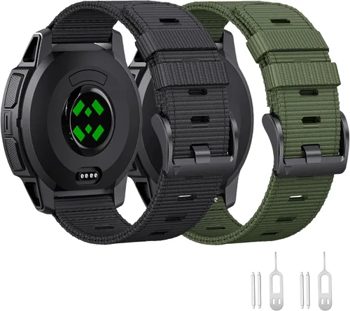 Vista 13 de Correa de reloj Garmin Instinct 2X/Instinct 3 de 1.969 in – Correa táctica de nailon resistente para Instinct 2X Solar, AMOLED, correa de repuesto