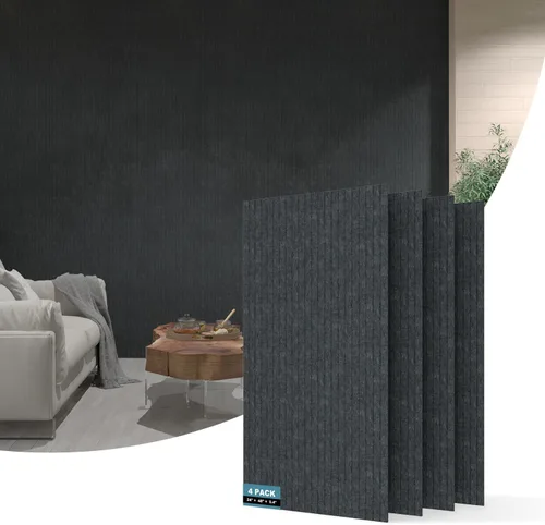 Vista 16 de AKUMAX Paneles Acústicos de Pared Paquete de 4, Paneles Acústicos de 32 pies Absorción de Sonido, Paneles de Sonido Decorativos para Estudio en Casa