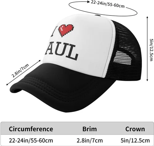 Vista 3 de Sombreros para papá I Love Baul Trucker Hats Life is Good Hat, Negro