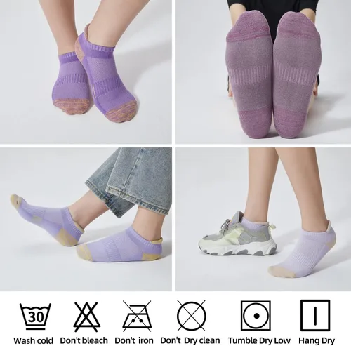 Vista 6 de ATBITER Ankle Socks Women's With Cushioned Athletic Running No Show Low Cut Tab Socks 6-Pairs