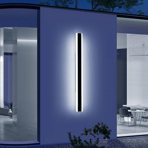 Vista 22 de Luces de Pared Modernas para Exterior de Casa, Apliques de Pared al Aire Libre de 23.6 Pulgadas, 3 Luces Color 3000K/4500K/6000K, Resistente al Agua