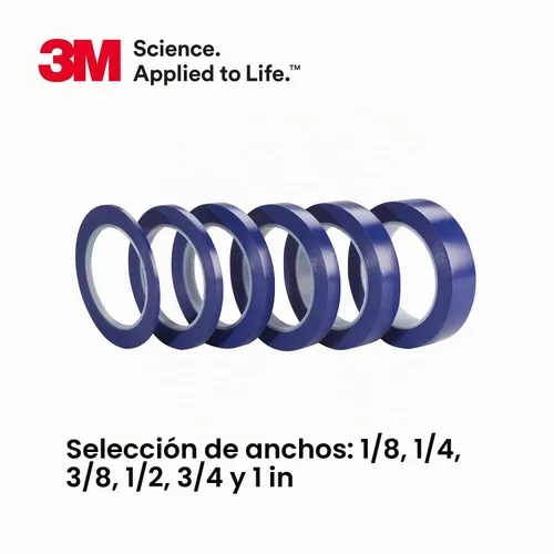 Vista 6 de Cinta de vinilo color índigo 3M 471+ PN2510, empacado de forma conveniente (empaque de 1 unidad), Azul, 1