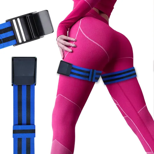 Vista 10 de Booty Bands, Blood Flow Restriction Bands for Women/Men, Adjustable BFR Training Bands for Glutes & Hip Building, Occlusion Resistance Bands