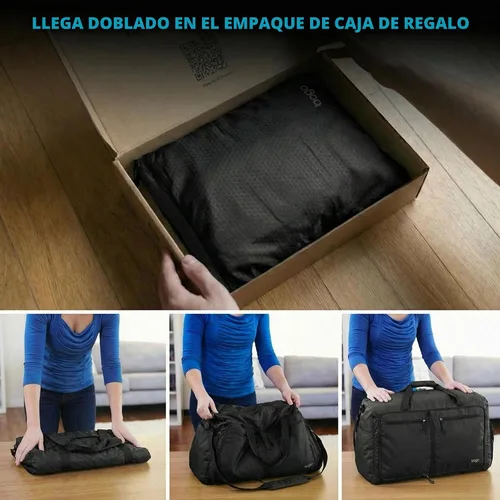 Vista 10 de Bago Travel Duffle Bag for Women & Men. Medium Duffel Bag for Traveling Todo negro